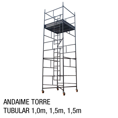 Andaime torre tubular 1,0m, 1,5m,1,5m